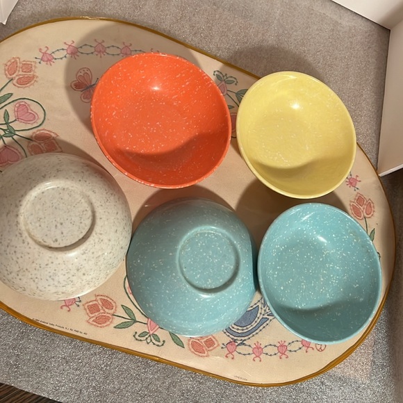 Vintage Dinnerware Melamine Splatter Texas Ware Bowls/Plates - Picture 7 of 8